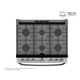 thumbnail image 2 of Estufa Mabe Piso 30 pulgadas  EMH7612JS0  Silver con capelo de cristal templado, 2 of 3