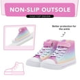 thumbnail image 3 of FUNCOO PLUS Toddler Kids Sneakers Girls High Top Canvas Shoes, Ombre, Size 12, 3 of 6