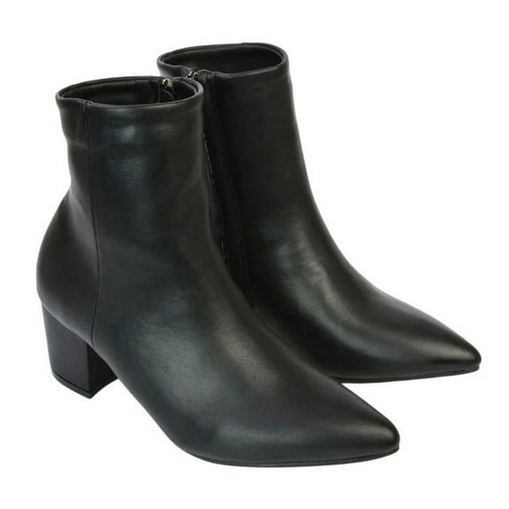 XY London Womens Ayda Low Block Heel Ankle Boots