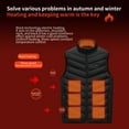 thumbnail image 5 of Plus Size Heated Jackets for Men Unisex Casual Zipper Four Control 21 Areas Heat Heating Vest USB Charging Vest, 5 of 7