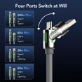 thumbnail image 2 of Cable de carga mFish 4-en-1 Multi USB Fast Charge 240W gris, 2 of 7