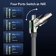 thumbnail image 2 of Cable de carga mFish 4-en-1 Multi USB Fast Charge 240W gris, 2 of 7