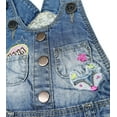 thumbnail image 5 of Kidscool Space Baby & Little Girls Pink Elephant & Rainbow embroidereded Moustached Effect Denim Shortalls,Blue,2-3 Years, 5 of 7