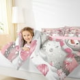 thumbnail image 4 of Homewish Kawaii Snowman Bedding Comforter Set,Geometric Stripes Lines Twin Comforter Sets,Merry Christmas Bedding Set For Girls Kids,Microfiber Bedroom Decor Reversible,2 Pieces, 4 of 8