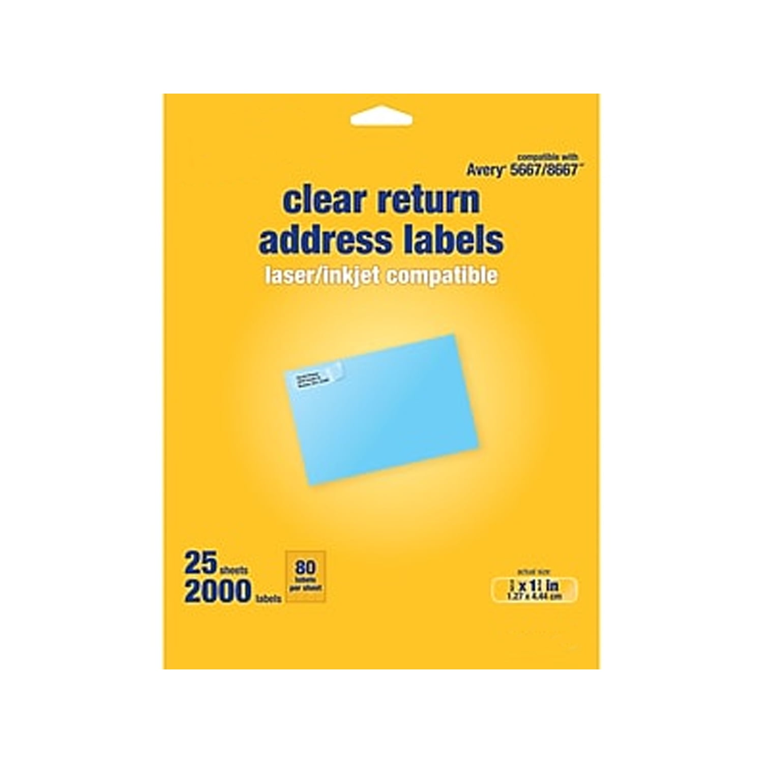 MyOfficeInnovations Laser/Inkjet Address Labels 1/2" x 1 3/4" Clear 80