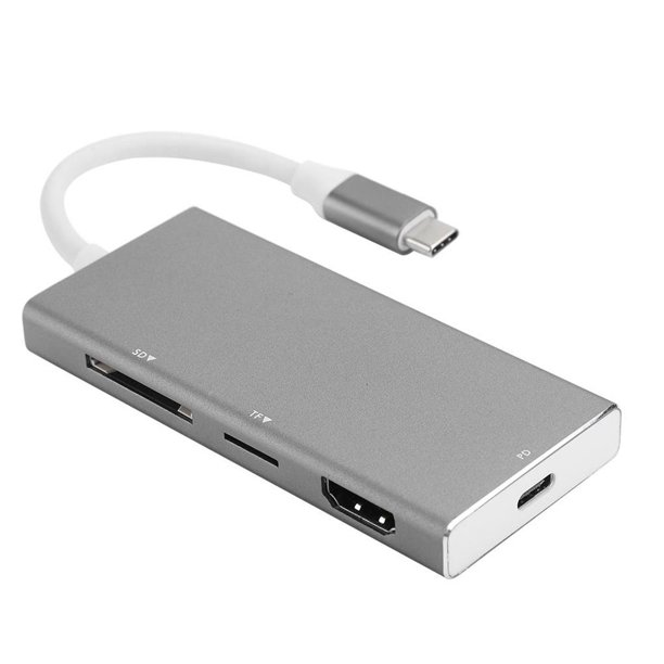 Multifuncional 7 En 1 Tipo-C Hub Usb Hub Adaptador Convertidor Soporte Para Macbook Dc5V Methold EL006411-00