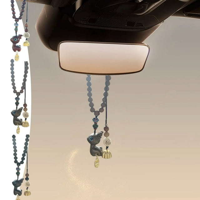 Sentmoon Car Air Freshener with Hanging Design Sandalwood Deer Car Rearview Mirror Pendant Aromatherapy Car Hanging Decoration Cute Interior Ornament Gift Festive Season Discount Offers