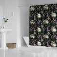 thumbnail image 2 of Waterproof Space Sci-Fi Shower Curtain 84x72 Inch Polyester Unique Black and White Floral Modern Shower Curtain for Bathroom Hotel Home Bathtub Accessories Decor with 12 Plastic Hooks, 2 of 6