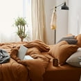 thumbnail image 1 of Housse de Couette Taille Grand Orange Brûlé Rouille Style Minimaliste Moderne Couleur Unie, 1 of 7