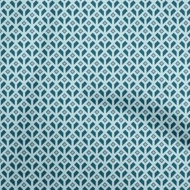 oneOone Velvet Light Blue Fabric Geometrical Craft Projects Decor Fabric Printed By The Yard 58 Inch Wide