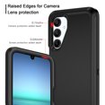 thumbnail image 7 of Petocase for Samsung Galaxy A16 5G Case,Shockproof Dust/Drop Proof 3-Layer Protective Heavy Duty Durable Rugged Hybrid Cover for Galaxy A16 5G,Black, 7 of 7