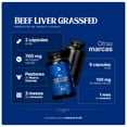 thumbnail image 3 of Hígado Vacuno | 1400 mg Por Porción | 180 Cápsulas | Vacas De Pastoreo De Nueva Zelanda | Beef Liver Grassfed | B Life., 3 of 5