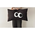 thumbnail image 5 of Smooffly Fundas de Almohada con Círculos Negros, Funda de Almohada Lumbar de algodón Blanco, Funda de cojín Decorativa para el hogar y la Oficina, 48 cm * 74 cm, 1 par, 5 of 5