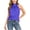 Z111 Blue, variant on Mifsaly Womens High Halter Neck Tank Tops Slim Fit Flattering Sleeveless Top Ruched Front Solid Color Casual Summer Going Out Blouses Dark Gray,M