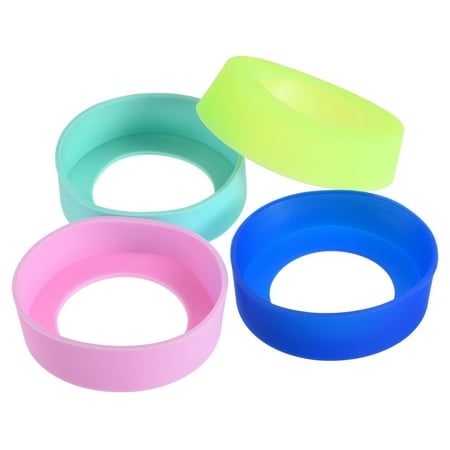 

Uxcell 57mm ID Anti-slip Bottom Sleeve Cover Water Bottle Boot Green Blue Pink Cyan 4 Pack