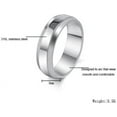 thumbnail image 2 of KATGI 316L Stainless Steel Glossy Polished Single Band Silver Minimalist Comfort Fit Band Ring (8), 2 of 6