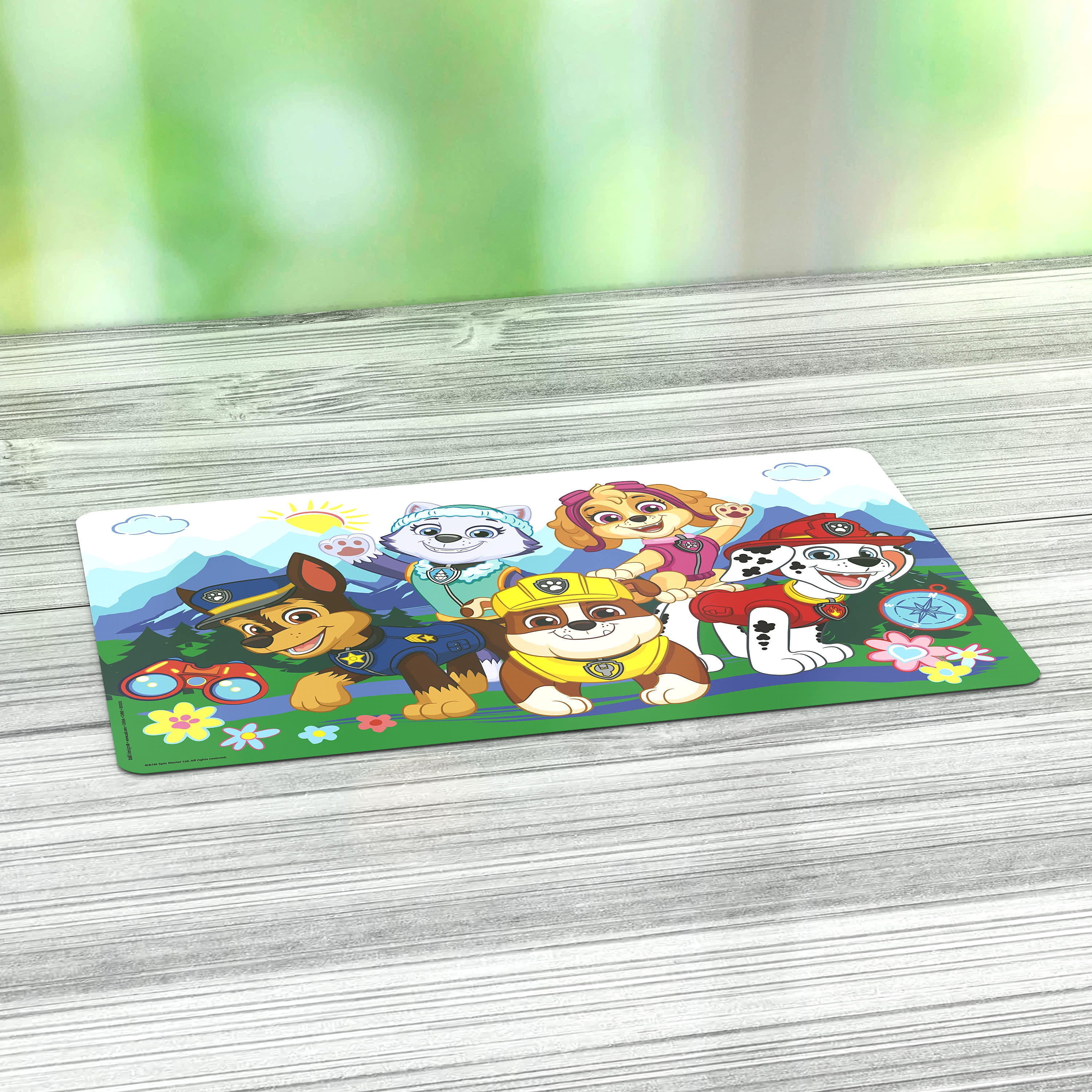 (3 pack) Zak Designs 11.8" x 17.6" Paw Patrol Reusable Kids Plastic Placemat, Everest, Skye and Friends