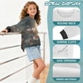 thumbnail image 6 of Xoenoiee Robin Moon Cherry Blossom Print Girls Oversized Sweatshirts Crewneck Long Sleeve Tunic Pullover Shirts Side Slit 2025 Fall Clothes, 13-14 Years, 6 of 7