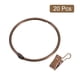 thumbnail image 3 of Anillos de cortina Uxcell con clips, 20 piezas de anillos de clip para cortinas, anillos de clip de cortina de 2 pulgadas (Cobre), 3 of 5