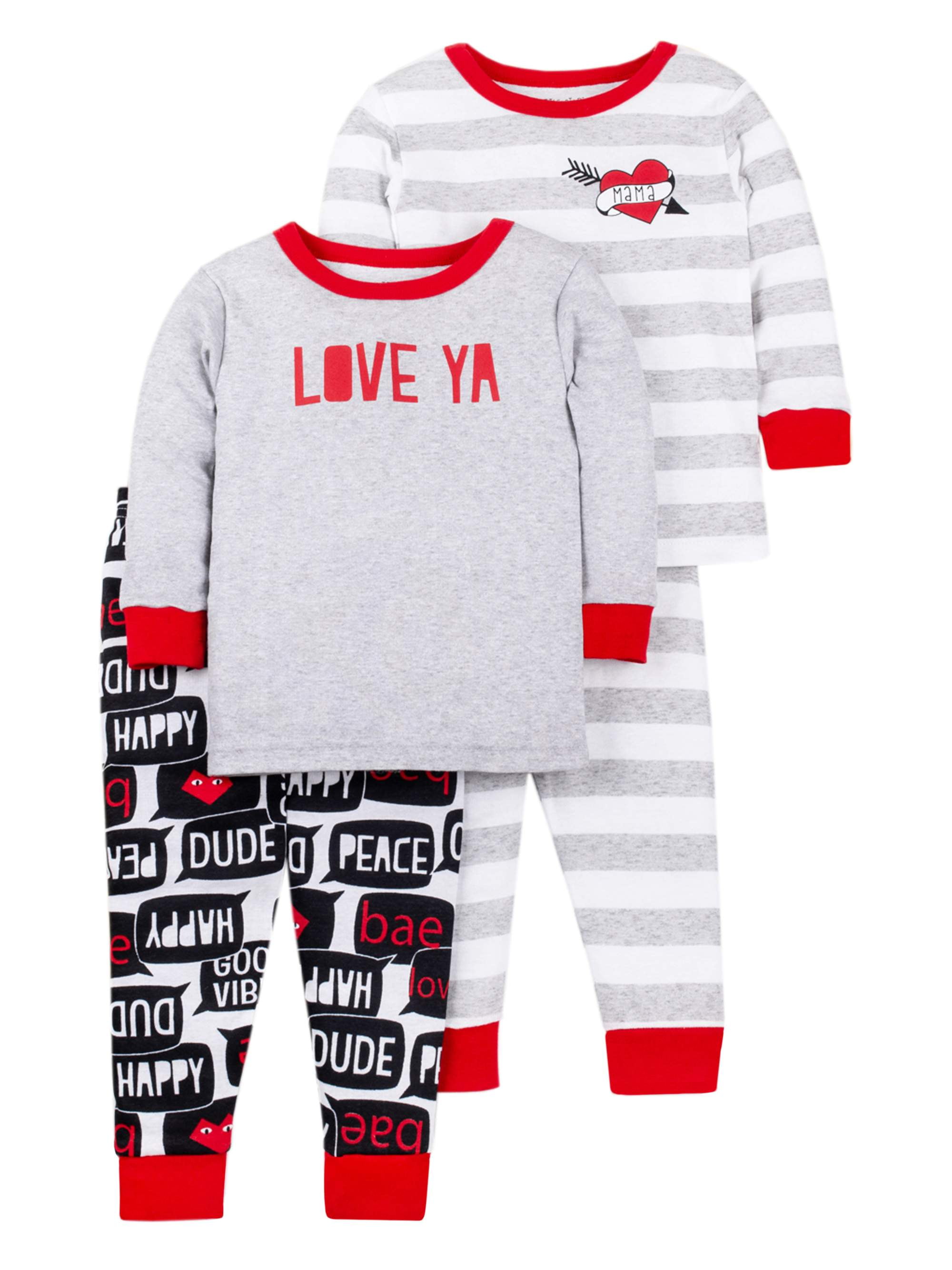 Little Star Organic Baby Boys & Toddler Boys Valentine's Day Snug Fit