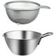 thumbnail image 1 of 1 Juego de colador de acero inoxidable, cesta escurridora con lavabo, cuenco para lavar arroz, colador de Metal, tamiz, 1 of 5