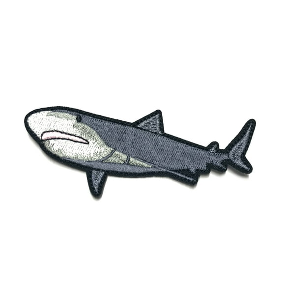 Bull Shark Animal Sealife Embroidered Patch Iron/Sew-On Applique Souvenir