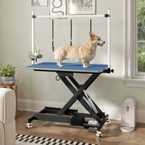 Uforic 49" Professional Electric Grooming Table with Leveling Wheels & Aluminum Dog Grooming Arm for Large Dogs