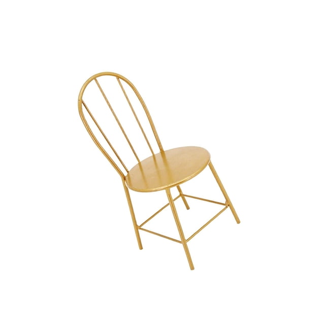 Simulation 1/6 Scale Dollhouse Mini Model chair Set Metal Dinning Chair Aureate
