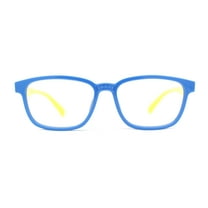 Kids Soft TR90 Plastic Rectangle Blue Light Filtering Computer Glasses Blue Yellow