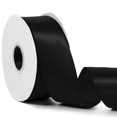 thumbnail image 1 of Cinta de satén de color negro de 2 pulgadas x 50 yardas, cinta de tela de poliéster de alta densidad de doble cara para envolver regalos, bodas, fiestas, manualidades, lazos para el cabello, adornos p, 1 of 1