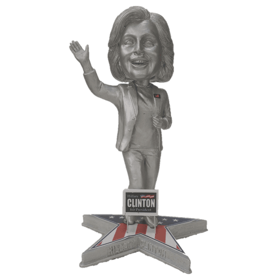 Hillary Clinton Presidential Campaign 2016 Silver Version Bobblehead