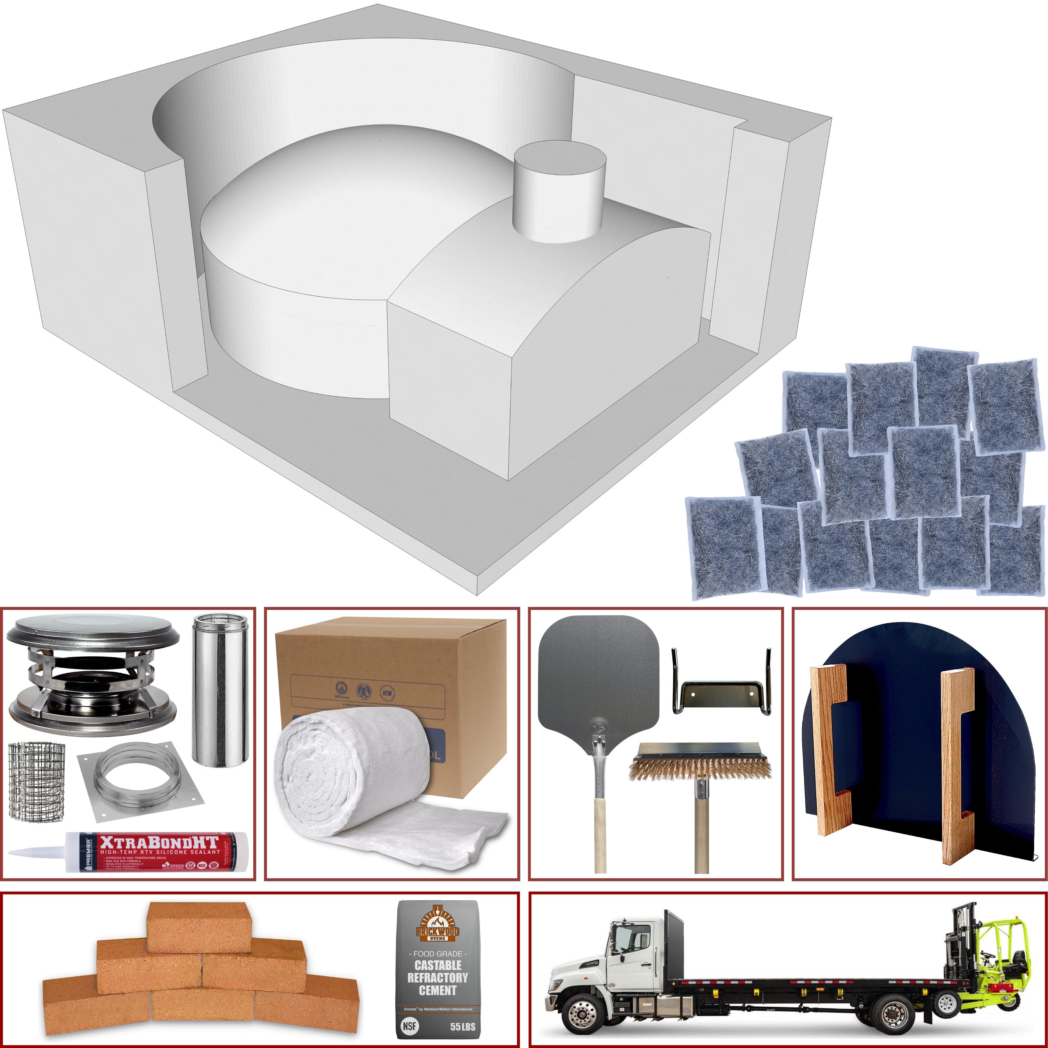 28in Mattone Cupola Dome Shaped Wood Fired Pizza Oven Package 2