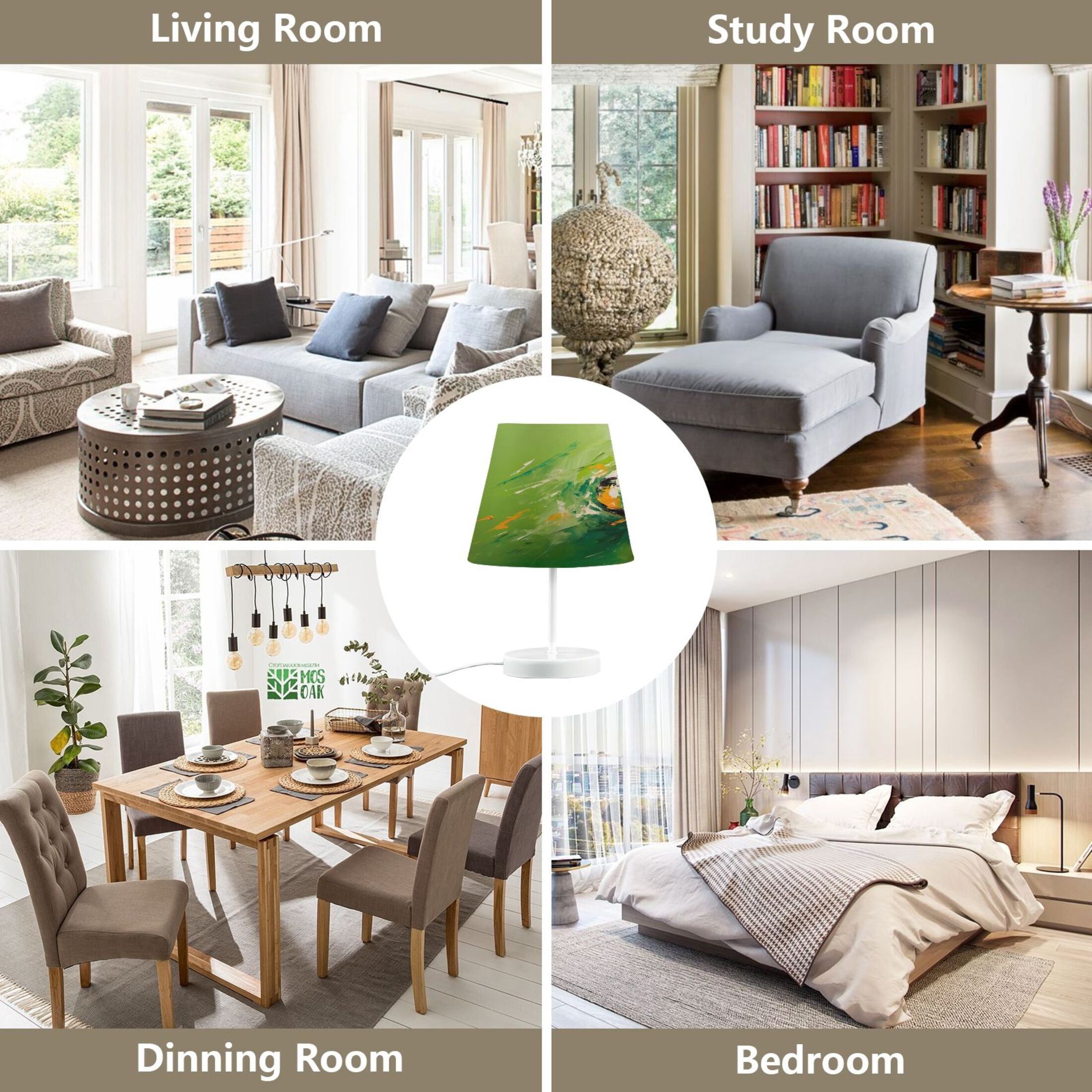 Oil Art Football Desk Lamp LED Table Nightstand Lamps with 3 Color Temperatures for Home Bedroom Living Room Decor 8x12