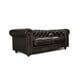 thumbnail image 3 of Sala Chesterfield 100% de Piel Genuina Sofá y Love Seat Chocolate ConfortoPiel Chesterfield Grasso, 3 of 5