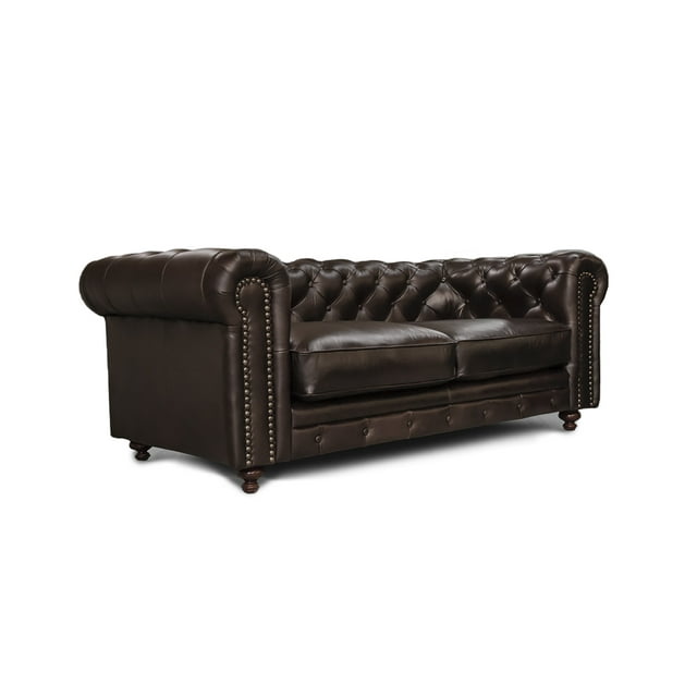 Love Seat 100% de Piel Genuina ConfortoPiel Chesterfield Grasso