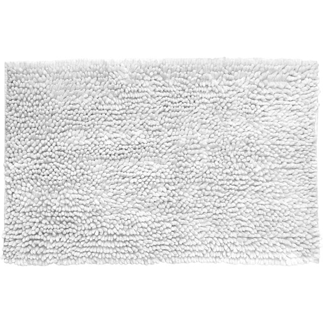 Lurex Noodle Bath Rug White, 21" x 34"