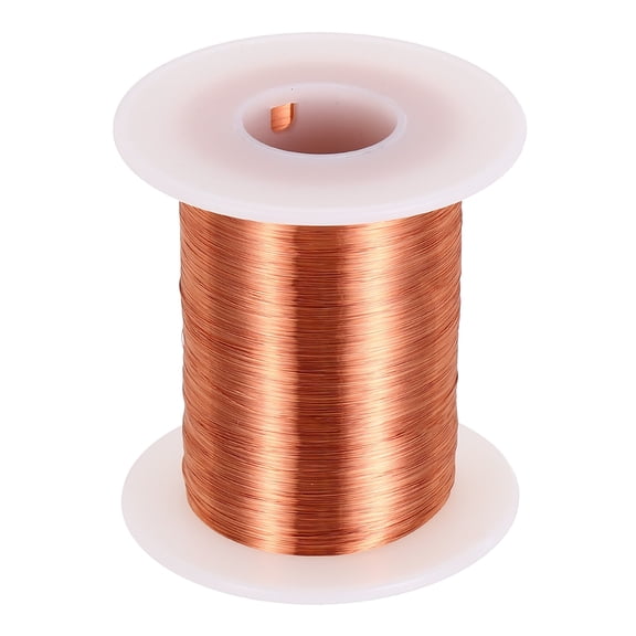Uxcell 38 AWG Magnet Wire, 38 Gauge Enameled Copper Wire, 6 oz Magnetic Coil Wire for Transformer, Motor, Electric, 155C(311F)
