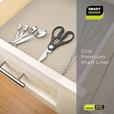 Smart Design Premium Grip Shelf Liner 12x20 Ft - Non-Adhesive Drawer & Shelf Liner In Cool Gray