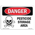 thumbnail image 1 of SignMission OS-DS-A-1218-L-2034 12 x 18 in. OSHA Danger Sign - Pesticide Storage Area, 1 of 1