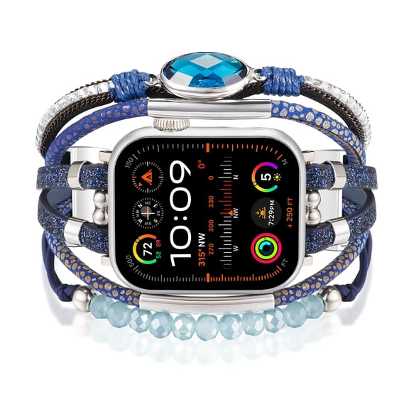 XIUDA Boho Bands for Women Compatible for Apple Watch 38mm 40mm 41mm 42mm 44mm 45mm 46mm, Watch Bands Bracelet Multilayer Wrap Strap iWatch Series 10 9 8 7 6 5 4 3 2 1 SE