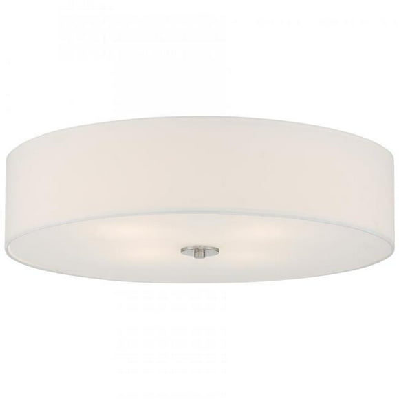 Access Lighting 64064LEDDLP-BS-WH Lampe de Plafond à LED de 24 Pouces, Montage Affleurant, Acier Brossé