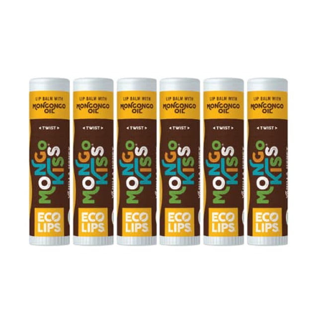 Bálsamo labial Eco Lips Mongo Kiss Vanilla Honey, paquete de 6