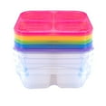 thumbnail image 1 of Pebbuoy 4-Compartment Lunch Box BPA-Free Stackable Food Containers Reusable Meal Prep Storage Food-Grade Microwave Safe Box for Home School Outdoor Picnic Portion Control Balanced Diet, 1 of 7