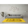 thumbnail image 3 of Ahgly Company Machine Washable Indoor Rectangle Abstract Yellow Modern Area Rugs, 7' x 9', 3 of 4