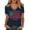 Z01 Blue, variant on Conairie Womens Patriotic Shirts Loose Crew Neck Short Sleeve 4th of July T Shirt With Letter Print Basic Work Tee Vacation Clothes Blue L