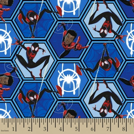 Marvel Spiderman Miles Morales Cotton Fabric By The