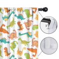 thumbnail image 4 of Blackout Kids Curtains,White Cartoon Colorful Dinosaurs Pattern Childrens Insulated Curtains Set Of 2,Bedroom Essentials,Toddler Room Decor 52"x63", 4 of 5