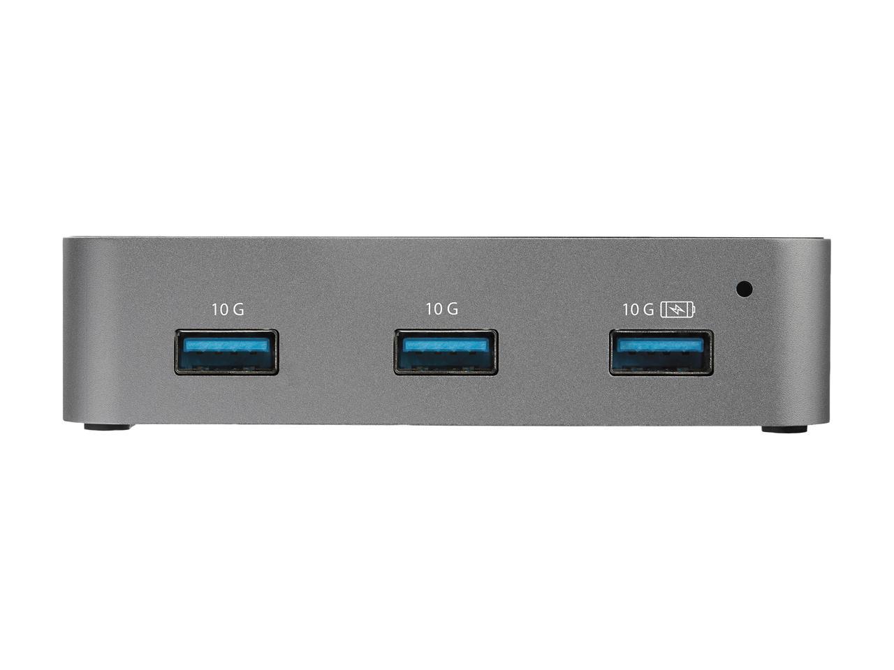 StarTech.com 4 Port USB C Hub with Power Adapter - USB 3.2 Gen 2 (10Gbps) - USB Type C to 4x USB-A - Self Powered Desktop USB Hub with Fast Charging Port (BC 1.2) - Desk Mountable - image 4 of 5