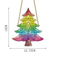 thumbnail image 3 of Seyotauo Christmas Tree Stained Glass Sun Catcher, Wall Hanging Colored Decor Room Indoor Window Decor, Halloween, Christmas Hanging Ornament Mother Day, 3 of 4
