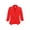 Red, variant on Women's Casual Fitted Blazer Draped Open Front with Ruched 3/4 Sleeves (S-3XL)